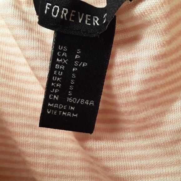 Forever 21 pink and white striped Top - Picture 2 of 2